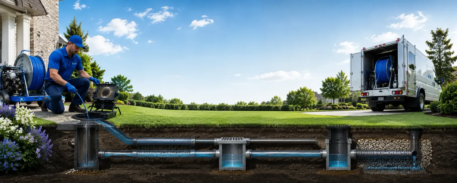 Outdoor drain cleaning information for Pearblossom, CA
